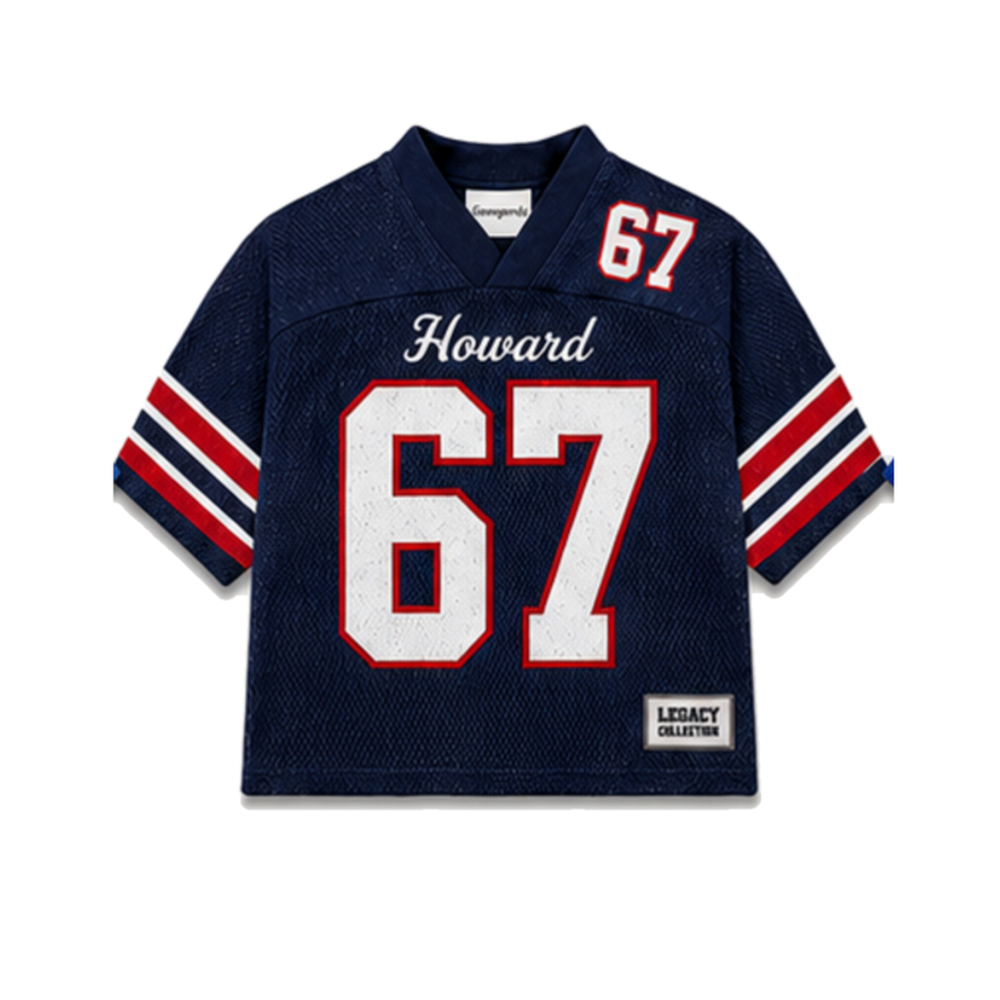 Howard Legacy Jersey in regular school colors, front view