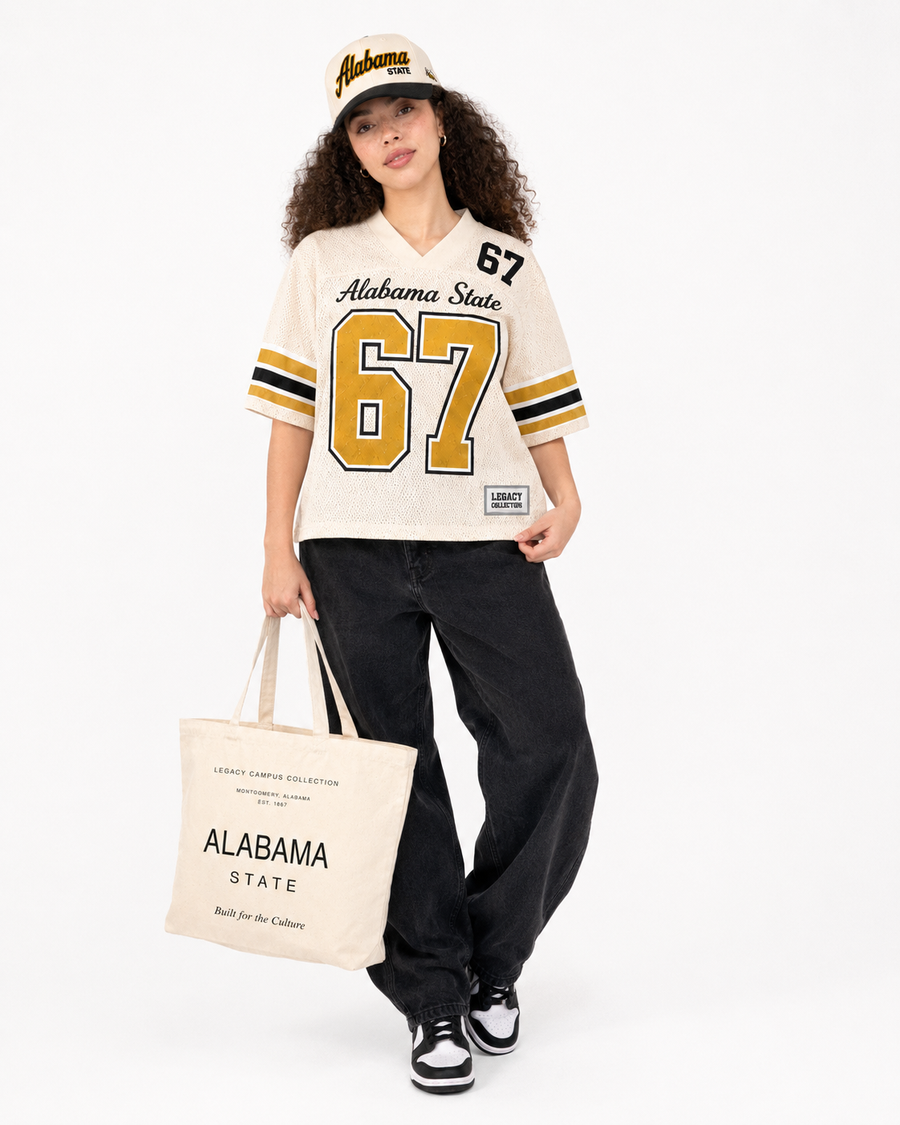 Alabama State Legacy Campus Tote female campaign image alternate view