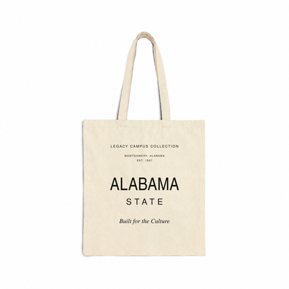Alabama State Legacy Campus Tote in natural canvas