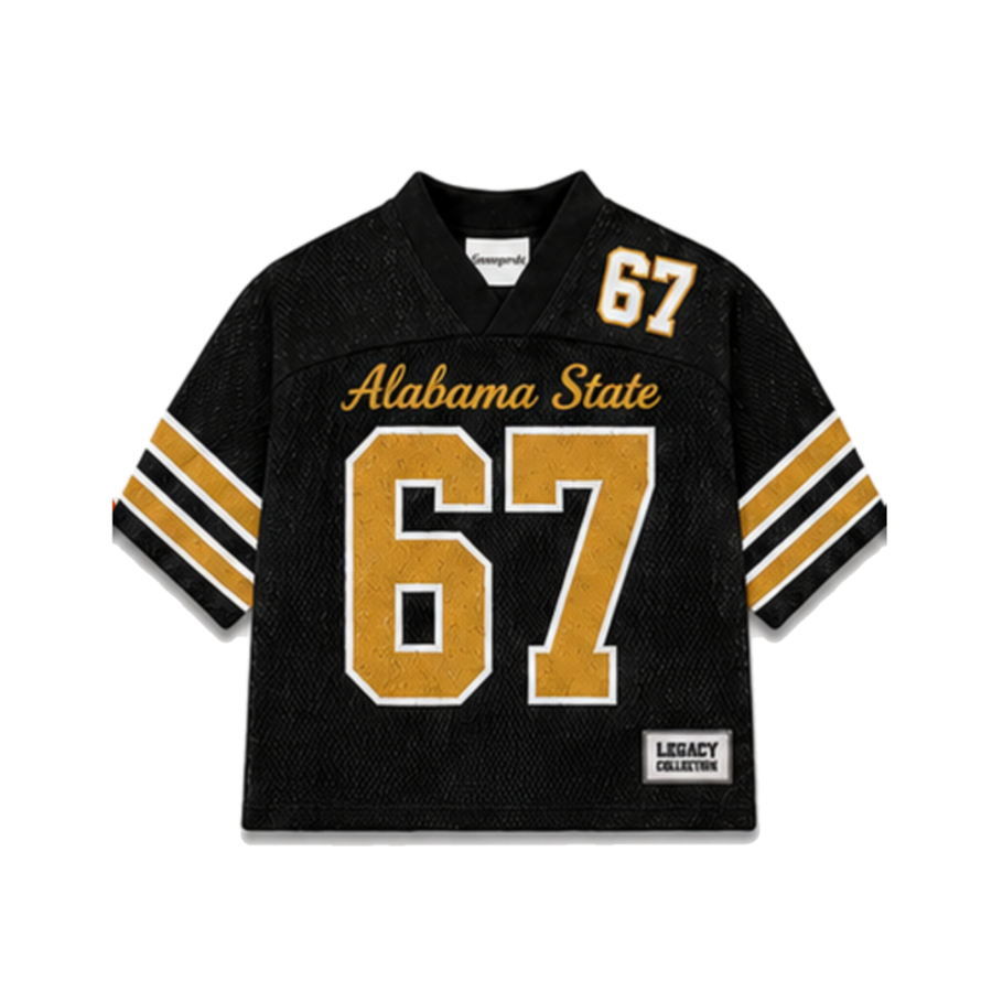 Alabama State Legacy Jersey in regular school colors, front view