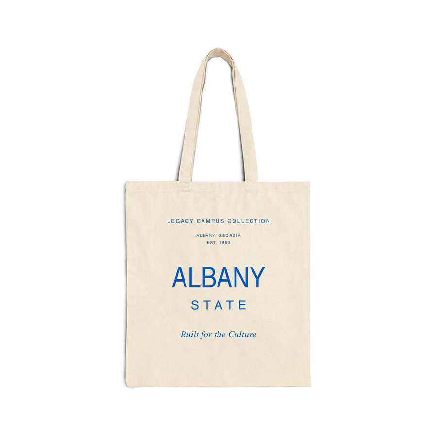 Albany State Legacy Campus Tote in natural canvas