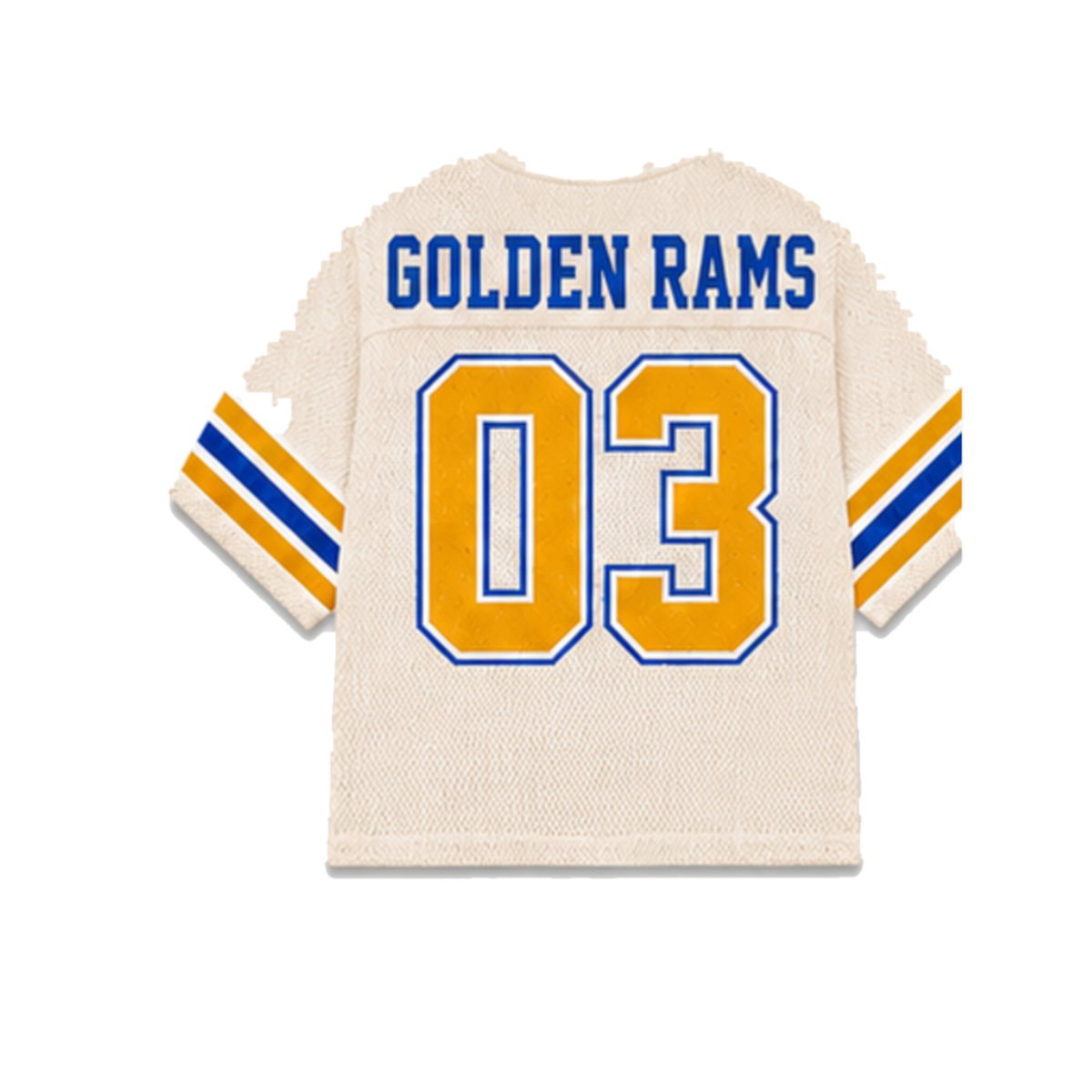 Albany State Legacy Jersey in cream, back view