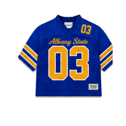 Albany State Legacy Jersey in regular school colors, front view