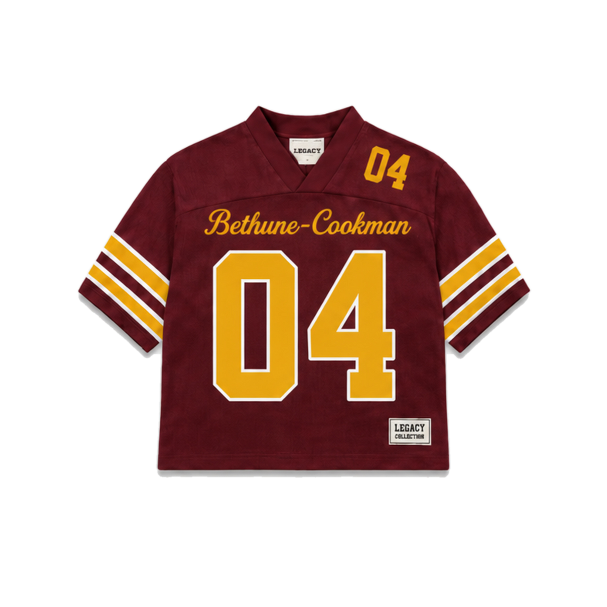 Bethune Cookman Legacy Jersey in regular school colors, front view