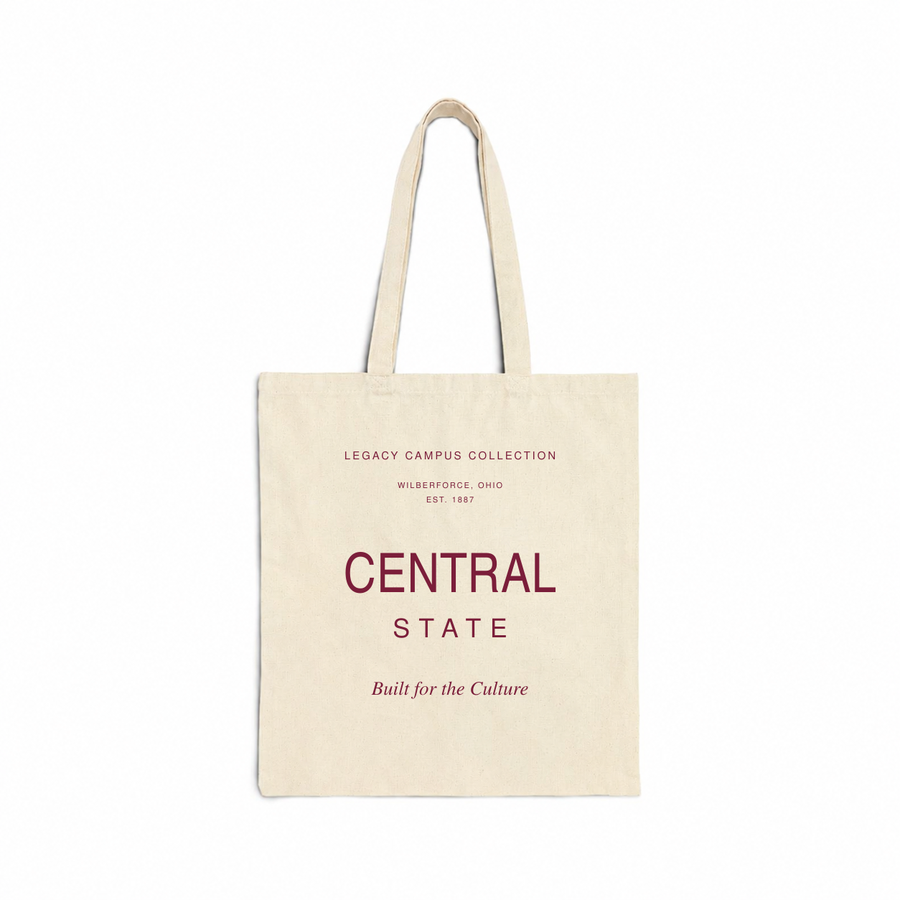 Central State Legacy Campus Tote in natural canvas