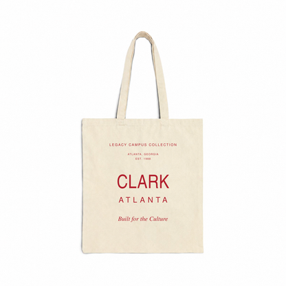 Clark Atlanta Legacy Campus Tote in natural canvas