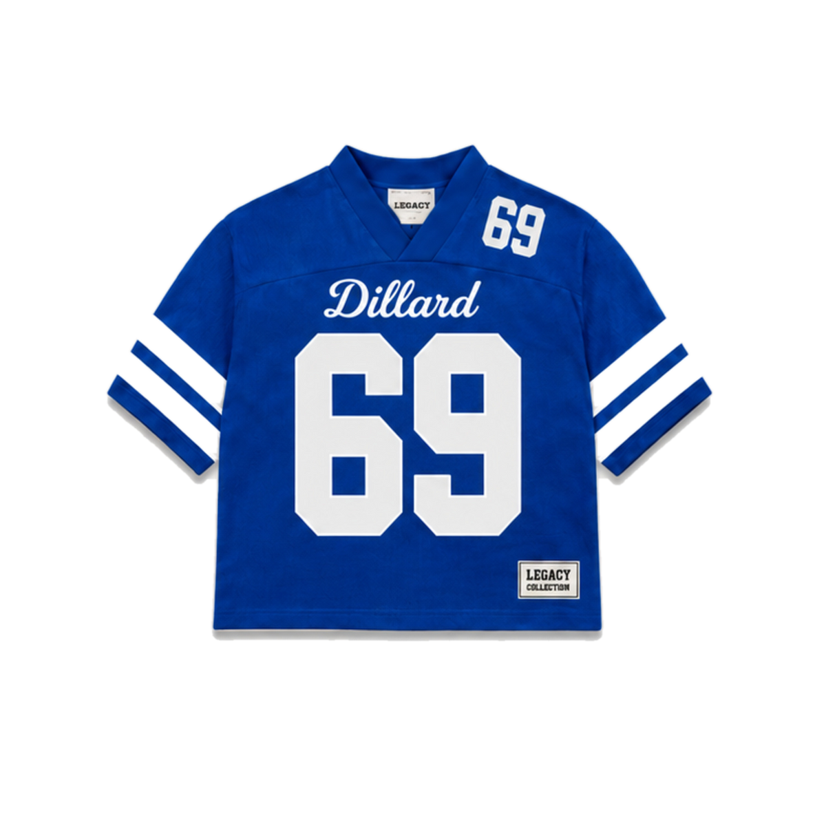 Dillard Legacy Jersey in regular school colors, front view