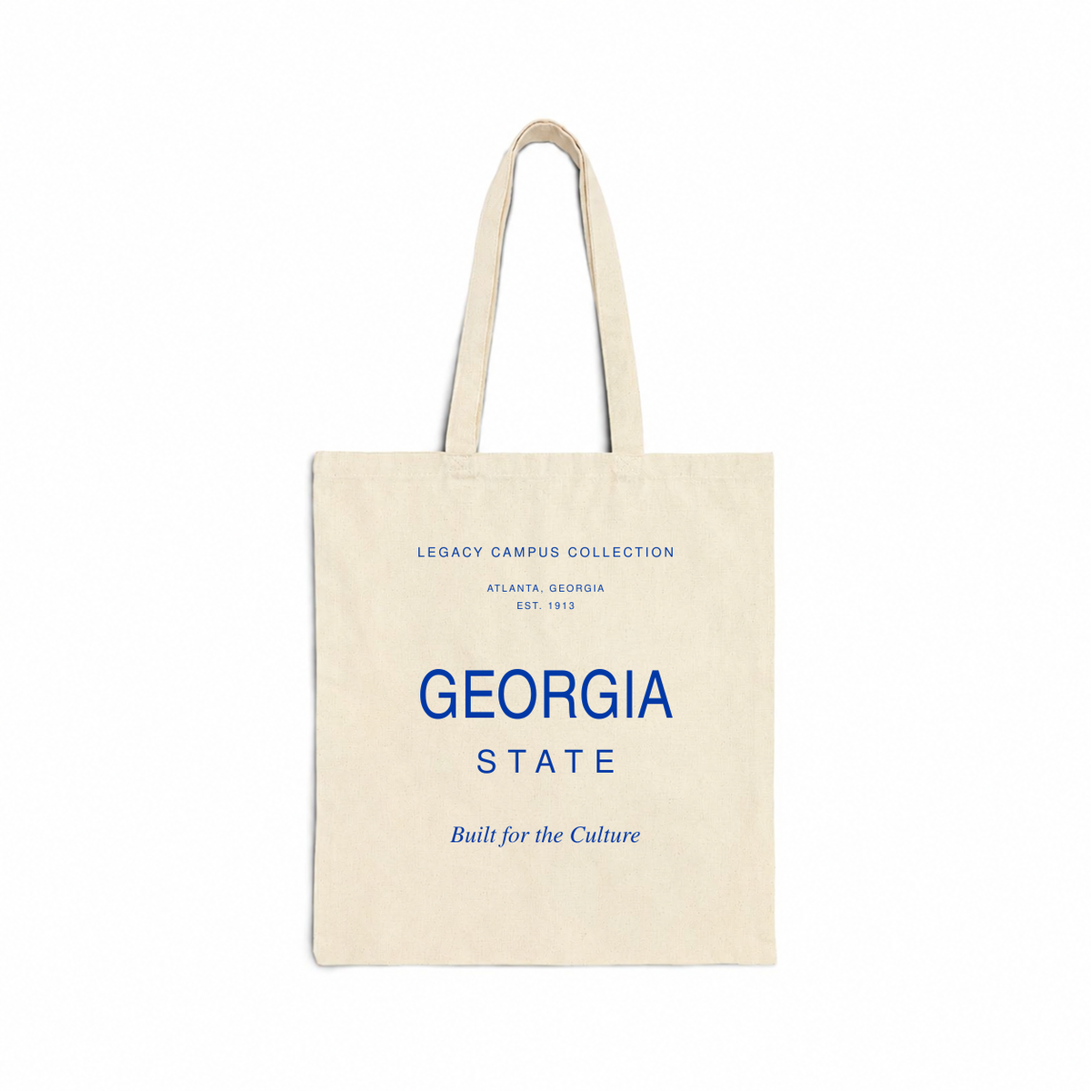 Georgia State Legacy Campus Tote in natural canvas