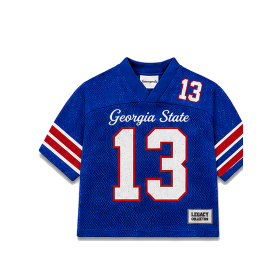 Georgia State Legacy Jersey in regular school colors, front view