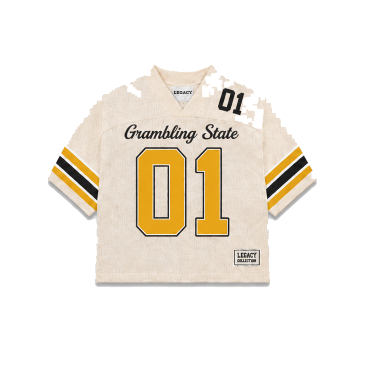 Grambling State Legacy Jersey in cream, front view