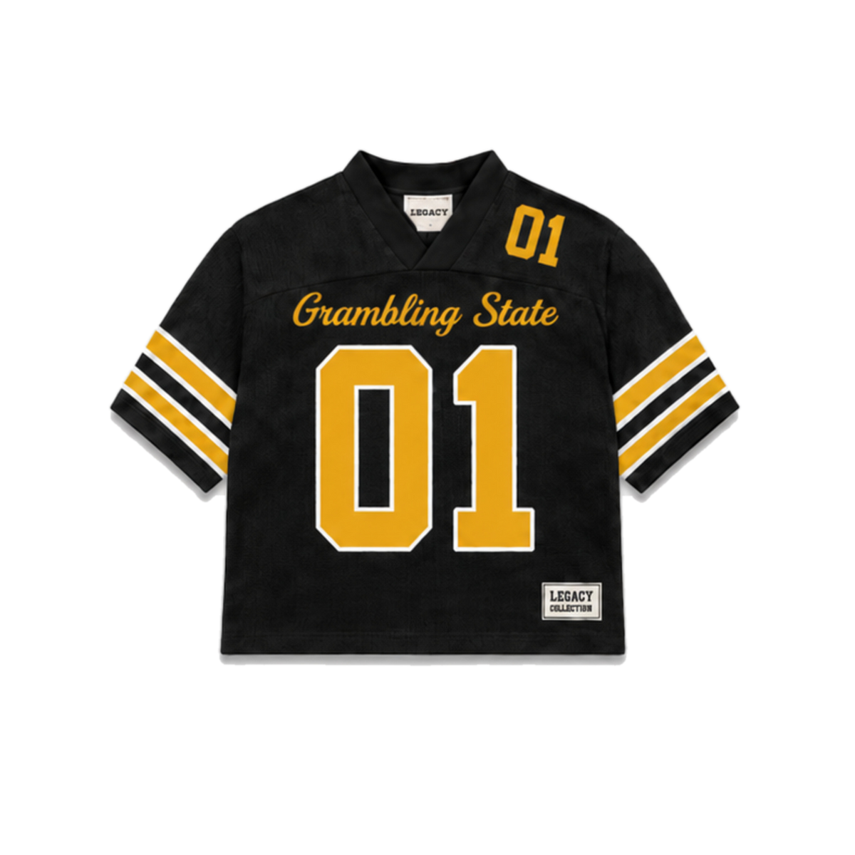 Grambling State Legacy Jersey in regular school colors, front view