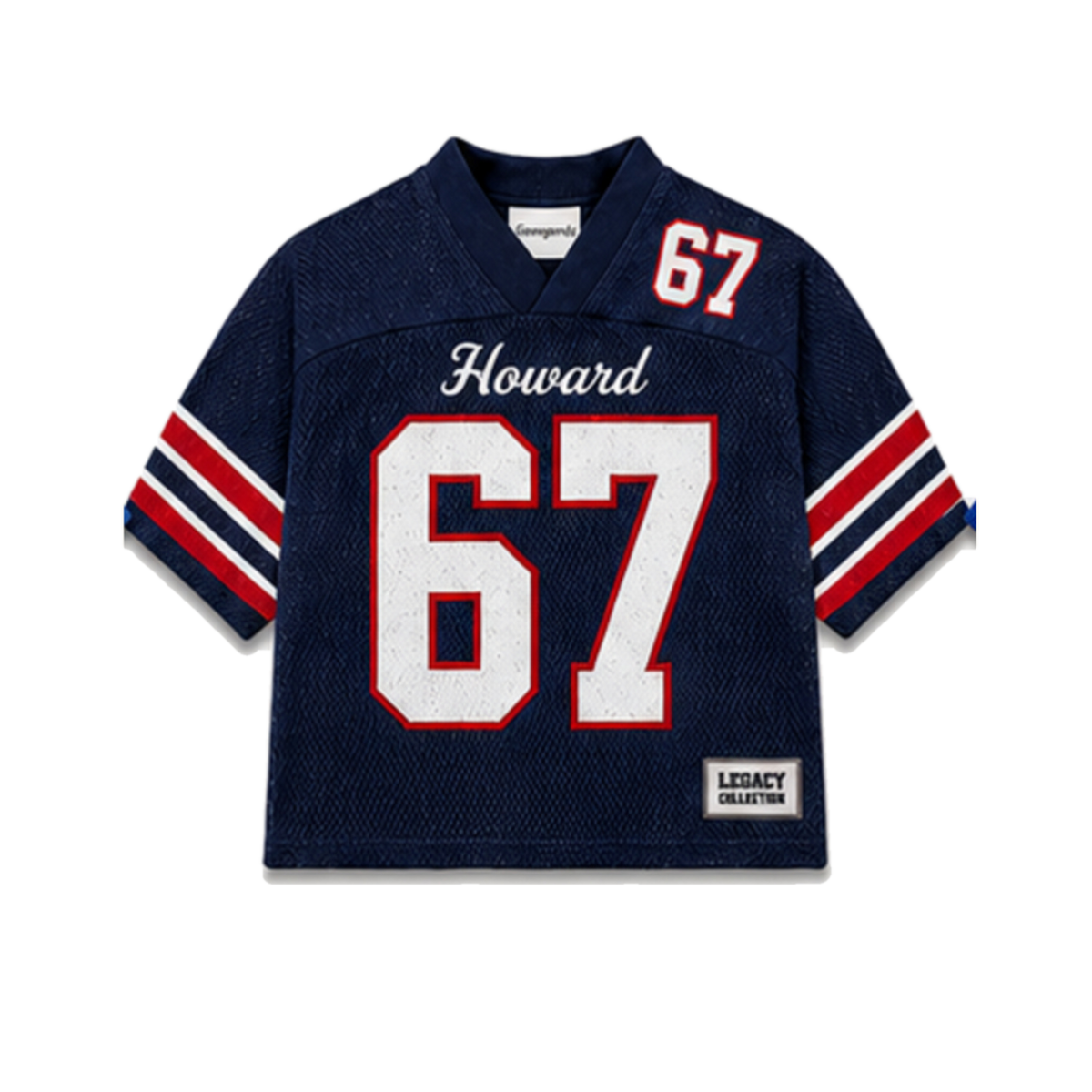 Howard Legacy Jersey in regular school colors, front view