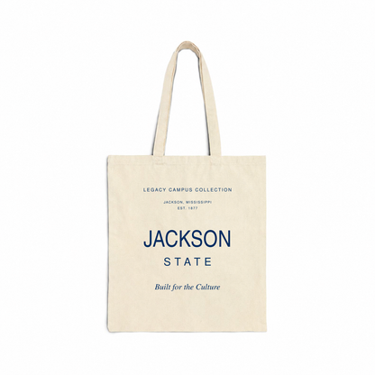 Jackson State Legacy Campus Tote in natural canvas