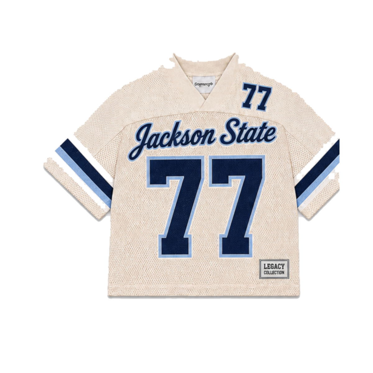 Jackson State Legacy Jersey in cream, front view