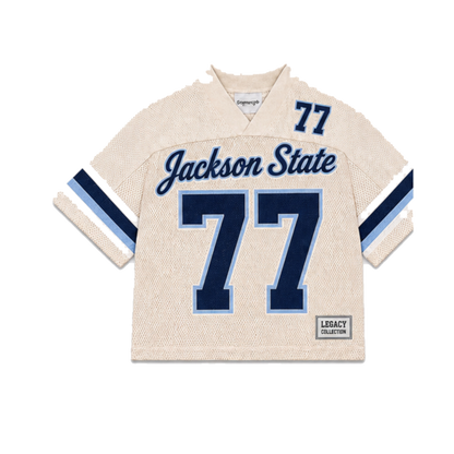 Jackson State Legacy Jersey in cream, front view
