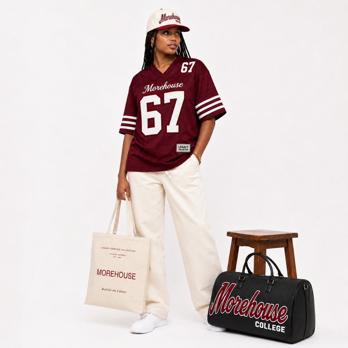 Morehouse Legacy Campus Collection female campaign image