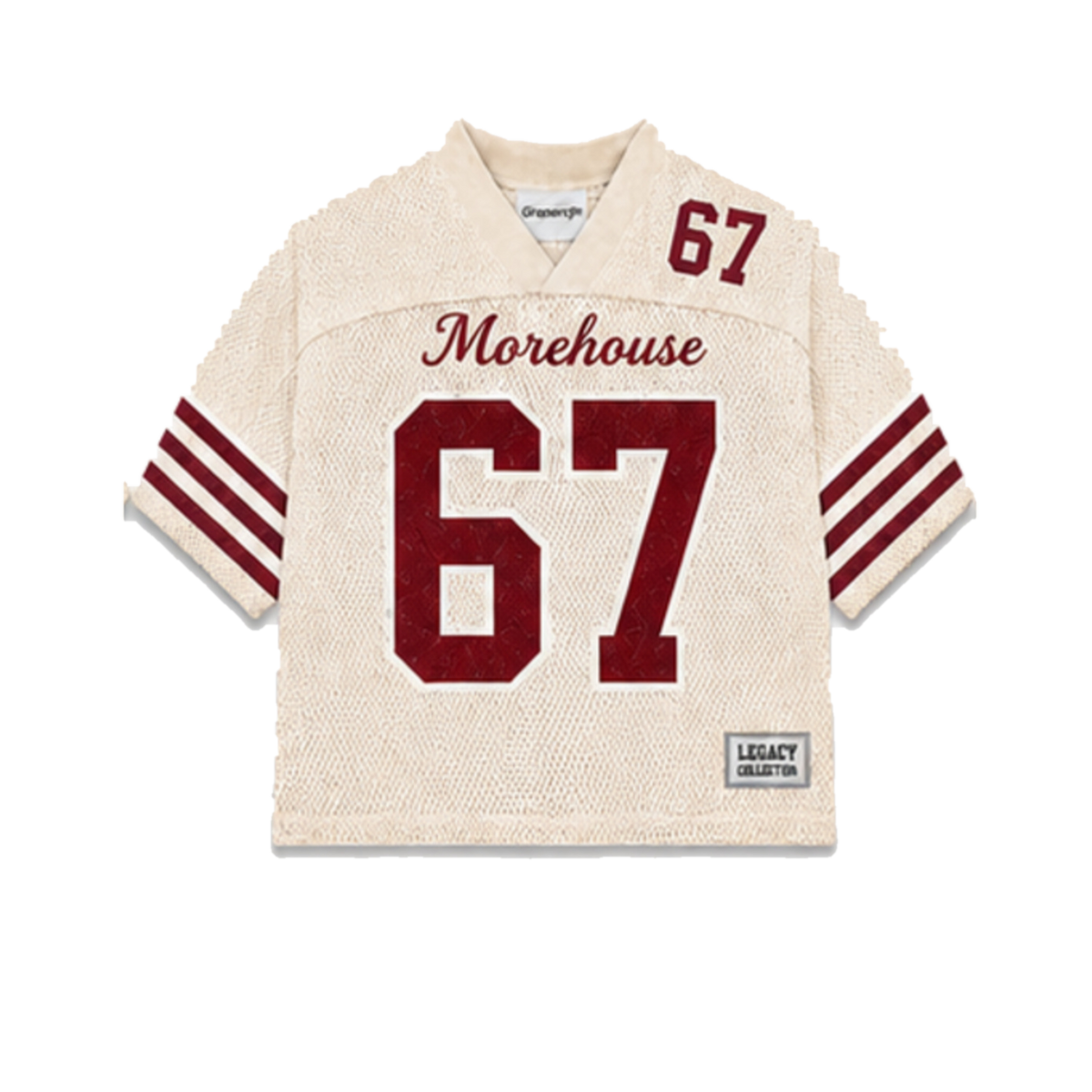 Morehouse Legacy Jersey in cream, front view