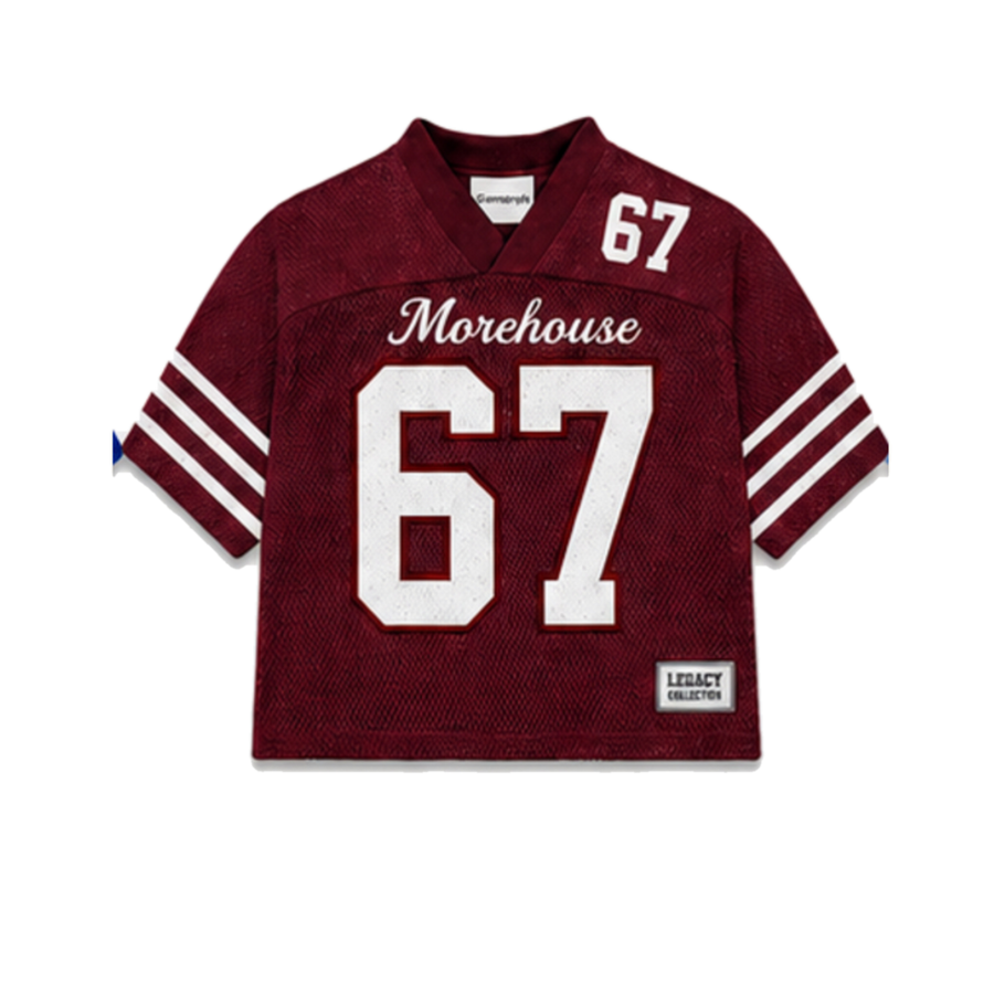 Morehouse Legacy Jersey in regular school colors, front view