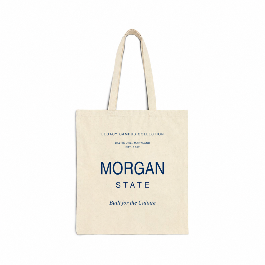 Morgan State Legacy Campus Tote in natural canvas