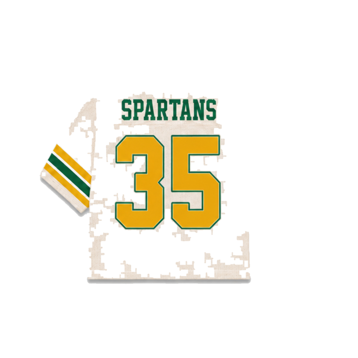 Norfolk State Legacy Jersey in cream, back view