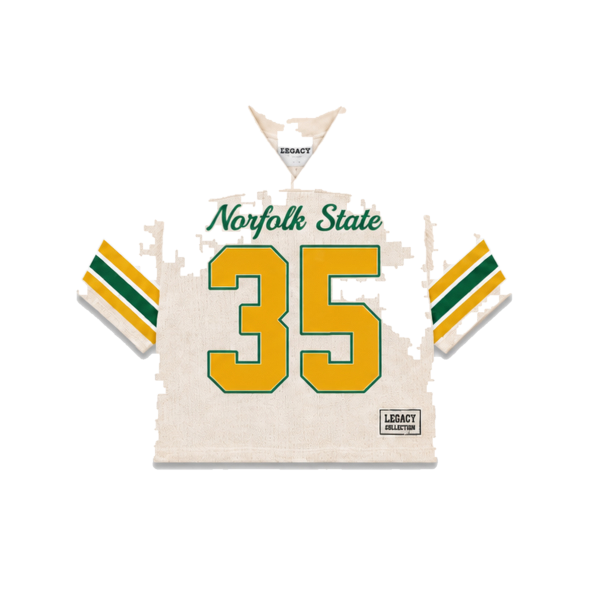 Norfolk State Legacy Jersey in cream, front view