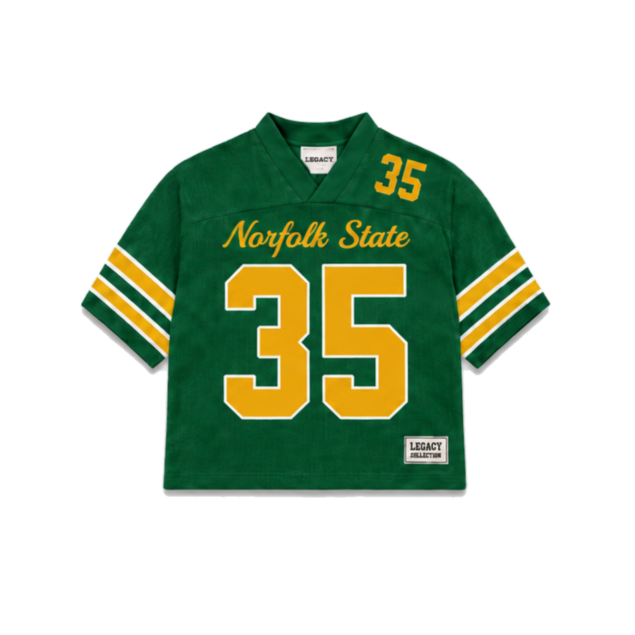 Norfolk State Legacy Jersey in regular school colors, front view