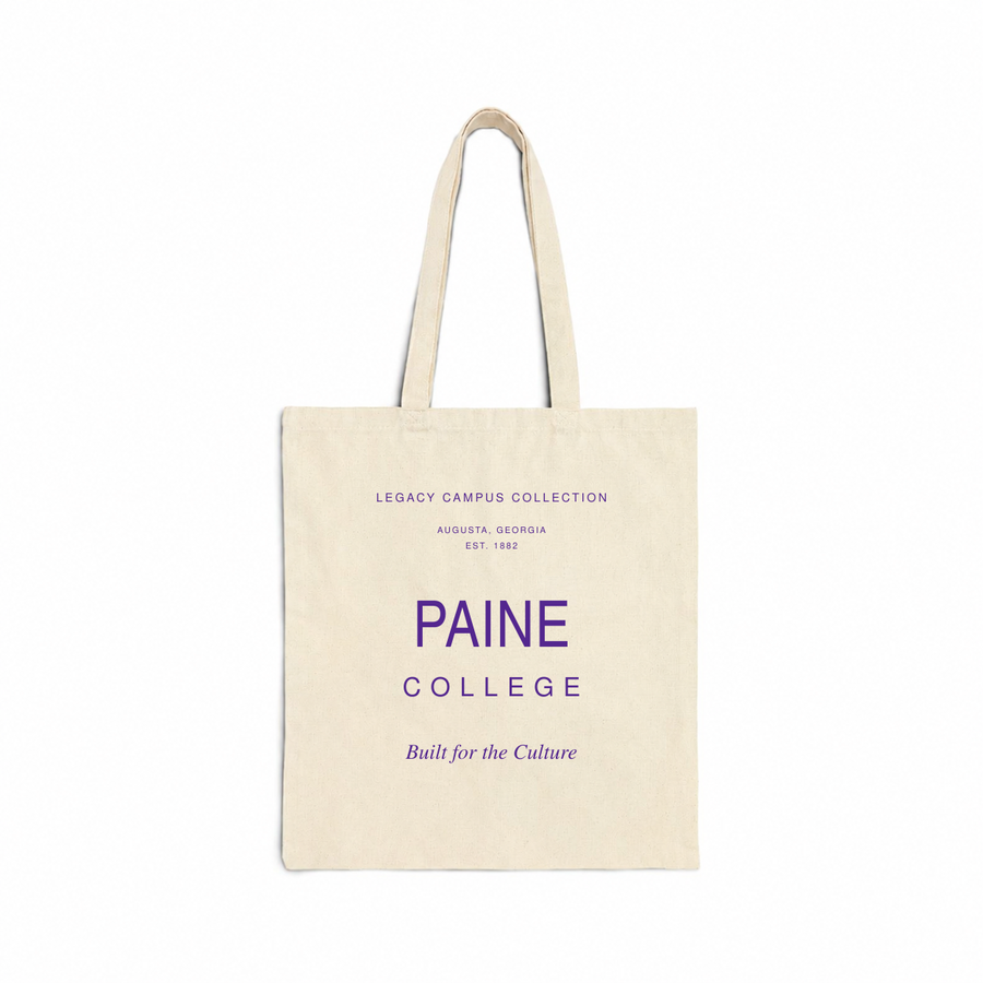 Paine College Legacy Campus Tote in natural canvas