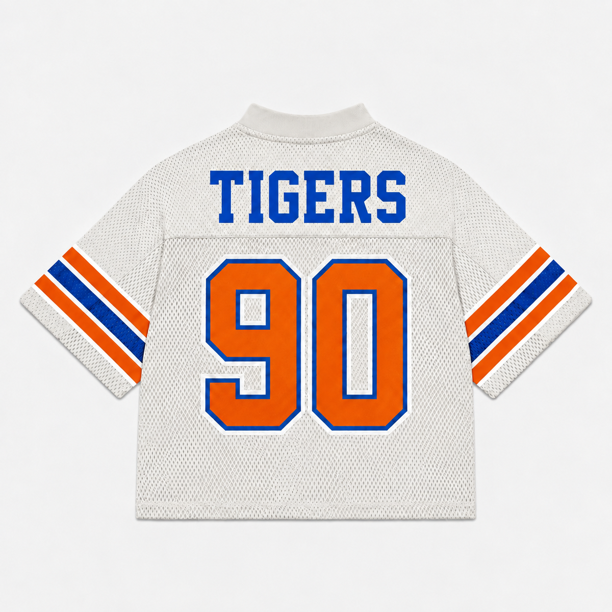 Savannah State Tigers 90 mesh jersey in ivory, back