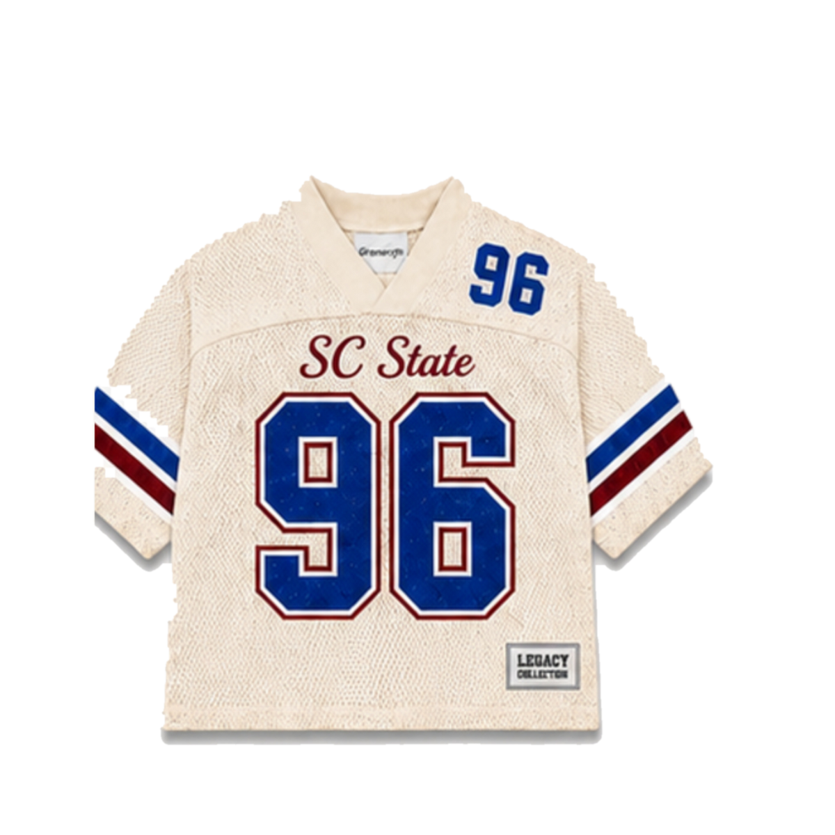 SC State Legacy Jersey in cream, front view