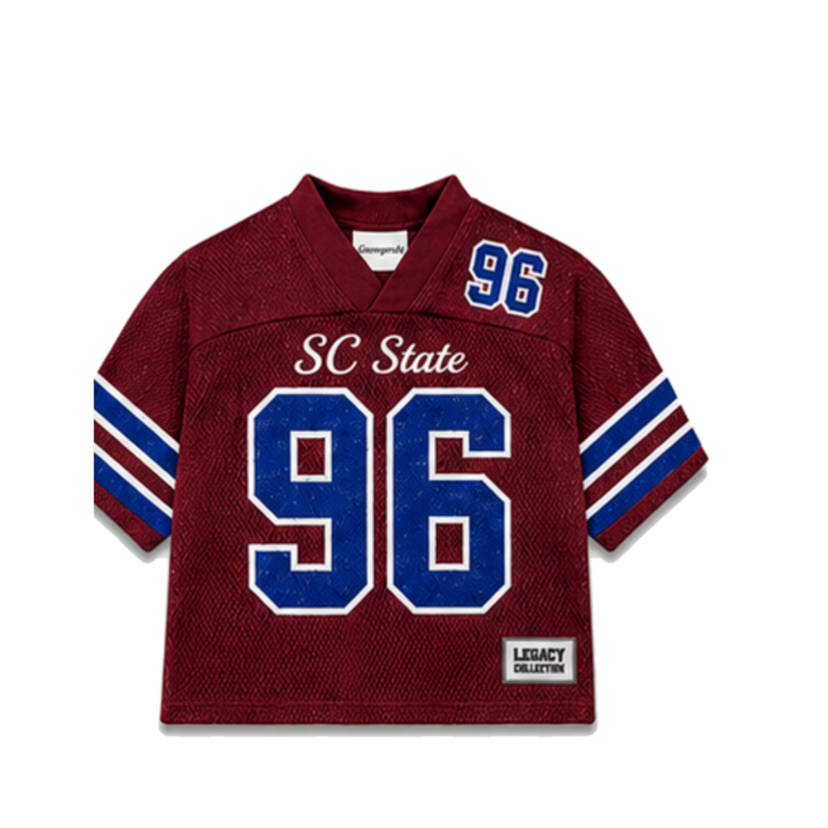 SC State Legacy Jersey in regular school colors, front view