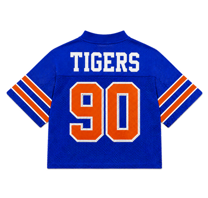 Savannah State Tigers 90 mesh jersey in royal blue, back