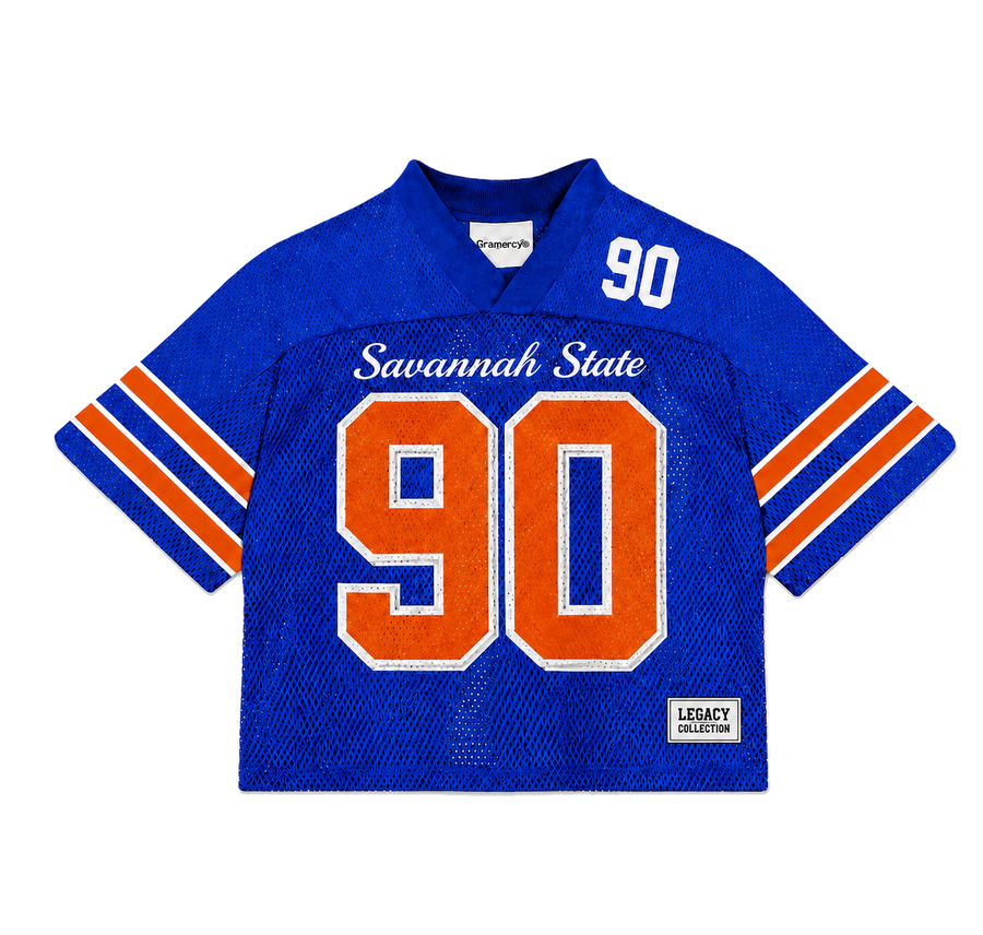 Savannah State Tigers ’90 Mesh Jersey — Royal Blue Front