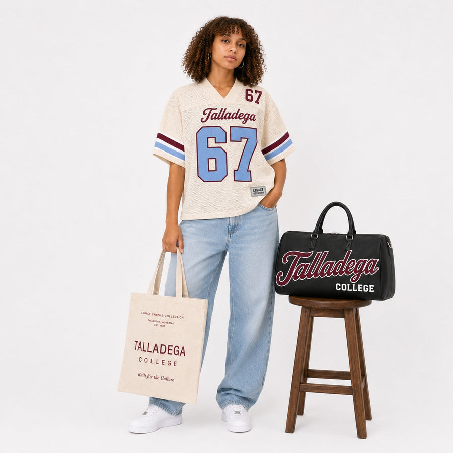 Talladega College Legacy Campus Tote approved female campaign image alternate view