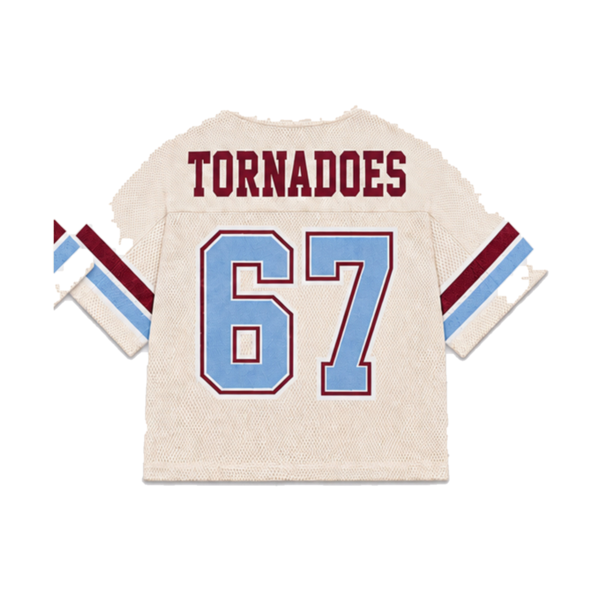 Talladega College Legacy Jersey in cream, back view