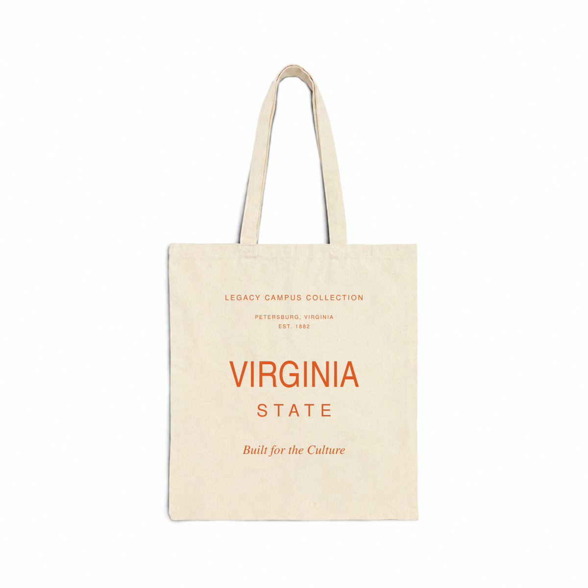Virginia State Legacy Campus Tote in natural canvas