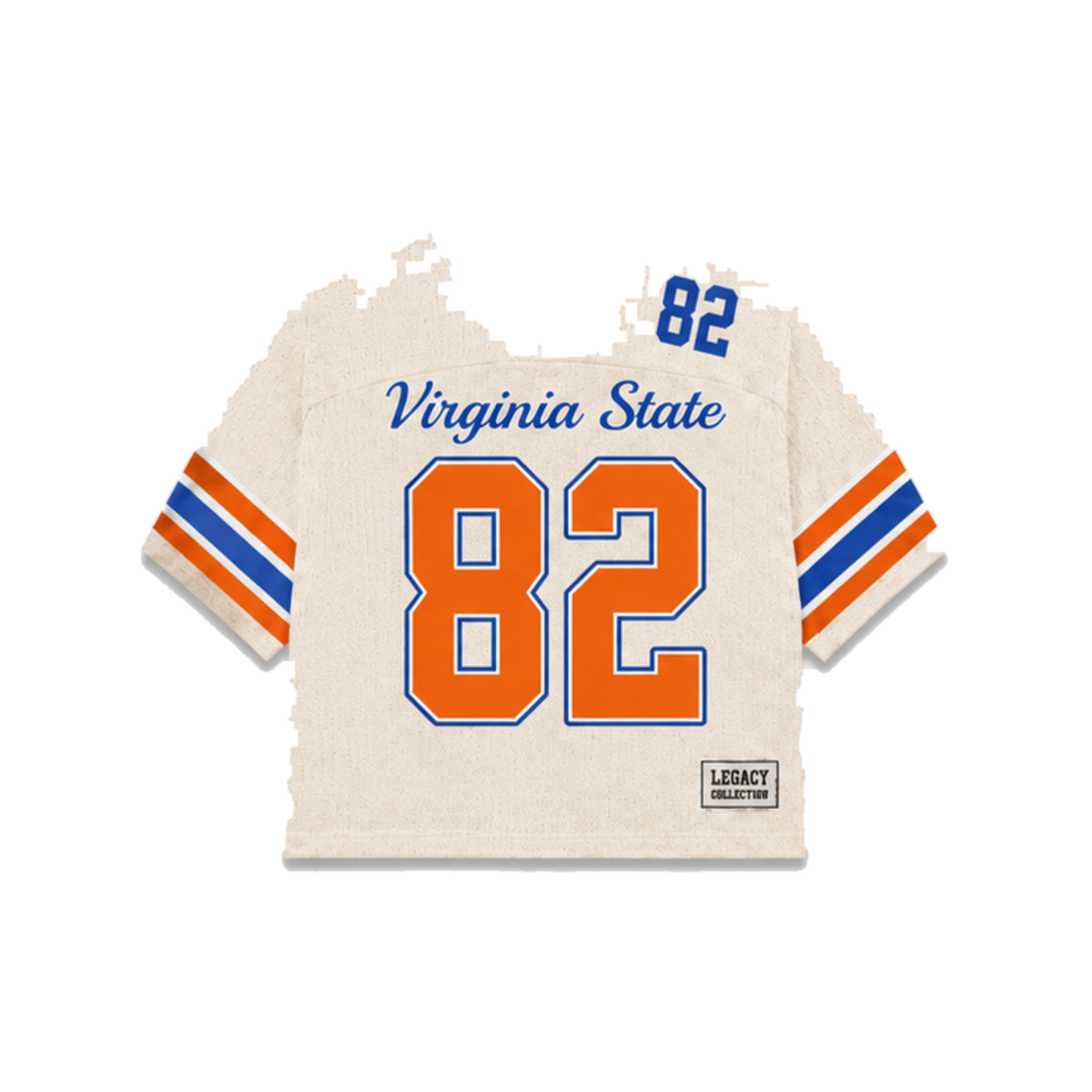 Virginia State Legacy Jersey in cream, front view