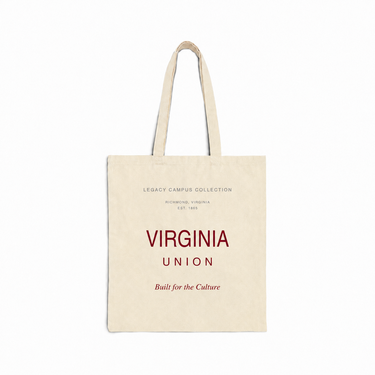 Virginia Union Legacy Campus Tote in maroon and gray