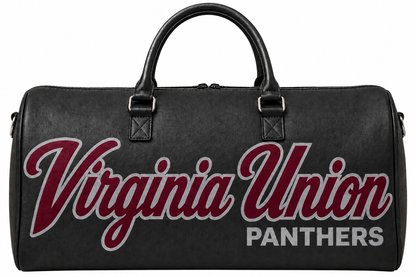 Virginia Union Legacy Campus Travel Bag in maroon and gray on white