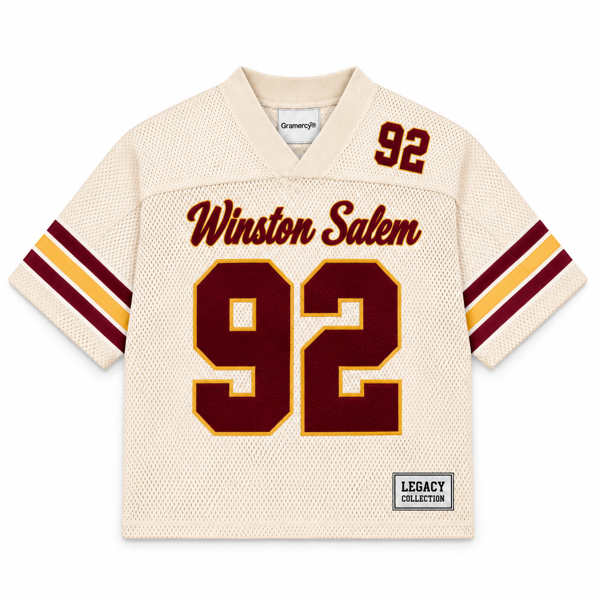 Winston Salem State University Legacy Jersey cream front